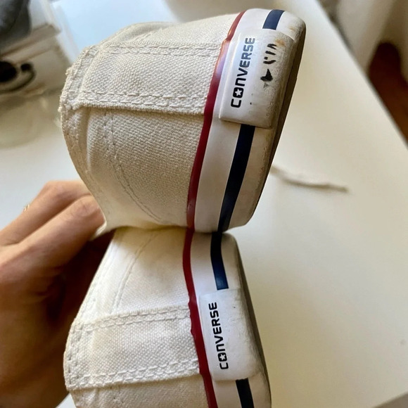 Women’s Off White Converse All Stars Size 7 - Picture 6 of 9
